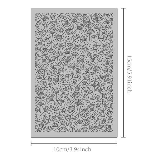 Ginkgo Leaves Polymer Clay Texture Mat -Autumn Leaves Texture Sheet for Polymer Clay Jewelry Making, Earring Charms, DIY Craft Supplies - style: ginkgo leaves