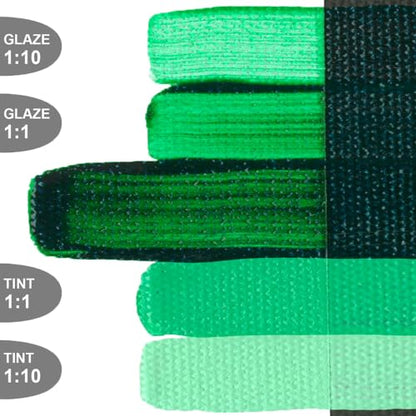 GOLDEN OPEN Slow-Drying Acrylics, Phthalo Green/Y.S., 2 fl oz. tube, Professional Acrylic Paint, Transparent - color: Phthalo Green /Y.S., size: 2 Fl Oz (Pack of 1)
