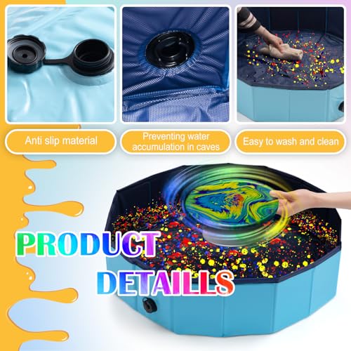 Silipull Acrylic Paint Pouring Splash Guard Pour Painting Supplies Fluid Art Tools for DIY Art Crafts Projects 31.5 x 7.87 Inch