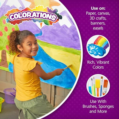 Colorations Paraben-Free Tempera Paint for Kids - 1 Gallon, Vibrant Magenta. Non-Toxic and Made in the USA, Classroom Must Haves, Bulk Arts and Crafts Supplies - color: Magenta