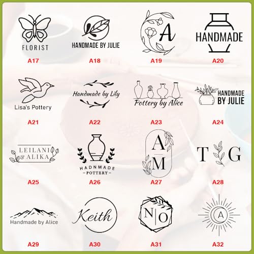 Custom Pottery Stamp for Clay | Personalized Clay Stamps with Logo/Name | Exquisite Clay Tool for Unique Imprints | Gift for Potters, Ceramic Artists & DIY Crafters