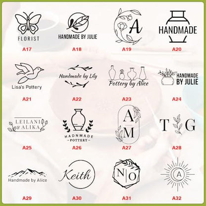 Custom Pottery Stamp for Clay | Personalized Clay Stamps with Logo/Name | Exquisite Clay Tool for Unique Imprints | Gift for Potters, Ceramic Artists & DIY Crafters