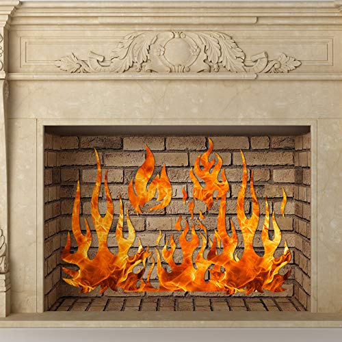 5 Sheets Flame Stencil Airbrush Flame Fire Stencil Fire Reusable Templates Painting Decor Template for Arts Window Wall Crafts Painting Decorations(11.7 x 8.3 Inch) - size: 11.7 x 8.3 Inch
