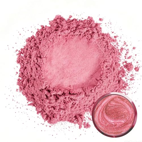 Matio Mica Powder, 1.8oz/ 50g Rose Red Pearlescent Effect Mica Powder for Epoxy Resin Natural Color Pigment for Soap Making, Bath Bomb, Candle Dye, Resin Craft, Paint,Nails,Jewelry, Slime Pigment - color: Rose Red