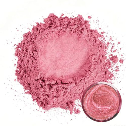 Matio Mica Powder, 1.8oz/ 50g Rose Red Pearlescent Effect Mica Powder for Epoxy Resin Natural Color Pigment for Soap Making, Bath Bomb, Candle Dye, Resin Craft, Paint,Nails,Jewelry, Slime Pigment - color: Rose Red