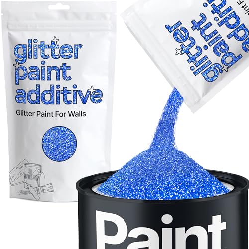 Sapphire Blue Glitter Paint Additive for Walls 100g / 3.5oz | Glitter Additive Sparkle for Interior & Exterior Wall Paint, Furniture, Varnish | Hemway - color: Sapphire Blue