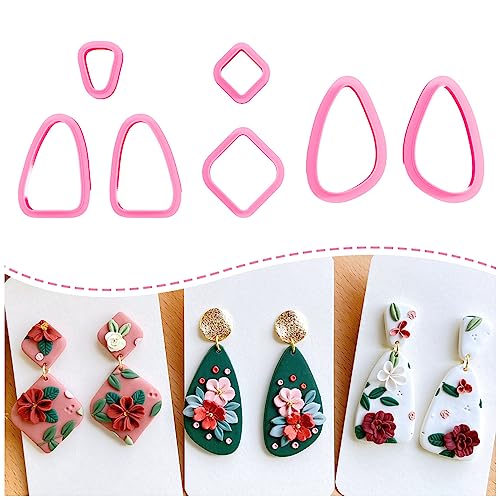 Keoker Organic Clay Cutters, Polymer Clay Cutters for Earrings Making, Clay Earrings Cutters (B) - color: B