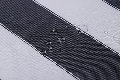 Stripe Canvas Awning Fabric Waterproof Outdoor Fabric 60" Black/White (1 Yard) - color: Black-white