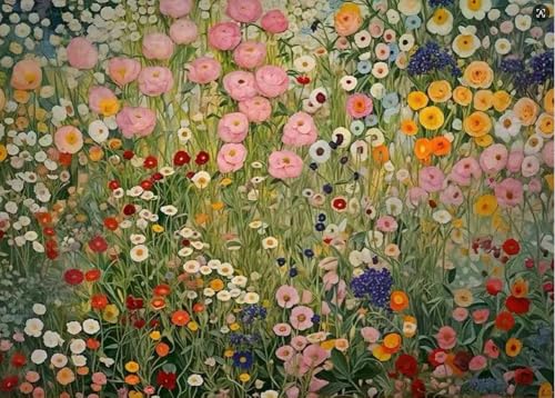 GEMOUJ Paint By Numbers Kit for Adults Beginner,Colorful Floral Paint by Number Kits on Canvas, DIY Easy Adults' Paint-by-Number Kits Oil Painting Craft Supplies for Home Wall Decor 16 x 20 inch - color: GM28