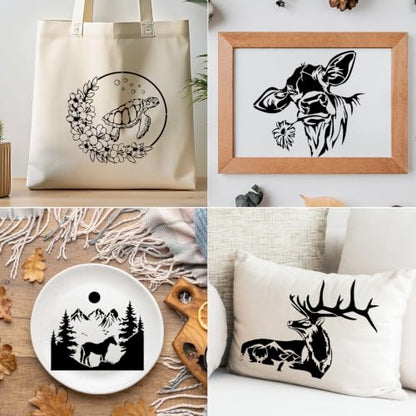 Large Animal Stencils for Painting on Wood Reusable Templates for Furniture - style: Animals