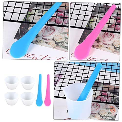 OSALADI 1Set DIY Epoxy Mixing Cups Silicone Mixing Cups Silicone Stir Sticks for Crafting Paint and Glue Projects Reusable Easy to Clean for Batch Mixing