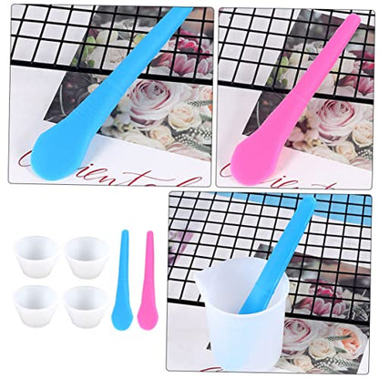 OSALADI 1Set DIY Epoxy Mixing Cups Silicone Mixing Cups Silicone Stir Sticks for Crafting Paint and Glue Projects Reusable Easy to Clean for Batch Mixing