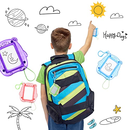 Outus 24 Pcs Mini Magnetic Drawing Boards Goodie Bags Stuffers for Kids Backpack Keychain Clip Drawing Board Erasable Sketch and Painting Pad for Classroom Rewards Party Favors (Bear) - style: Bear