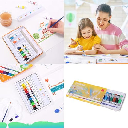 Gouache Pigment Tubes (5ml / Tube) 12 Color Gouache Painting Color Water-Based Paint for Art Painting Grade