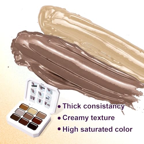 Gradient Painting Gel, 9 Colors Ombre Gel Nail Polish for Cream Brown Color Pigment Pat Aura Nails French Manicure Soak Off UV Long-lasting Home Salon DIY Nail Art Coconut Latte 1 - color: Coconut Latte 1