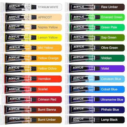 ZingArts 38-Piece Kids Art Set with 24 Acrylic Paints, Wooden Easel, Canvas, Brushes & Smock | Complete Painting Kit for Boys & Girls
