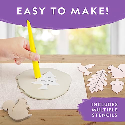 National Geographic Kids Ornament Air Dry Modelling Clay - Self Hardening Clay with Stencils and Tools | STEM Activity Gifts for 8+ Year Old Boys and Girls - color: Ng Air-dry Clay Ornaments