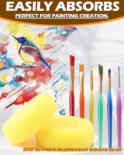 25Pcs Pottery Sponges 3inch, Painting Sponges, Pottery Sponges for Clay, Clay Sponge, Round Sponge, Clay sponges for Pottery, Paint sponges for Acrylic Painting, Artist Sponges