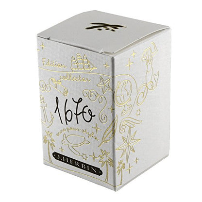 Herbin 1670 Anniversary Inks - Gold Sheen 50ml Bottled - Caroube de Chypre - color: Brown