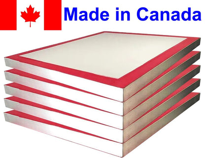 Silk Screen Printing Frames 8 Pcs 20” x 24” Stretched with High Tension 156 White Mesh, MADE IN CANADA, Frame Built with 1.5" x 1.5" Aluminum Tubing