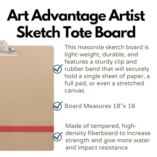 Art Advantage 18-Inch by 18-Inch Artist Sketch Board - size: 18-inch x 18-inch Sketch Board
