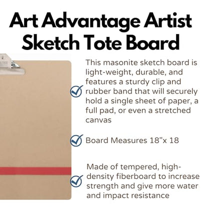 Art Advantage 18-Inch by 18-Inch Artist Sketch Board - size: 18-inch x 18-inch Sketch Board