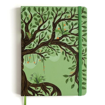 Rileys Tree of Life, 8" x 6", Blank Journal 240 Pages, Ivory Paper, Blank Notebook for Men and Women, Unlined Journal, Drawing Notebook, Great Gift for Creatives (Unlined Notebook) - color: Green