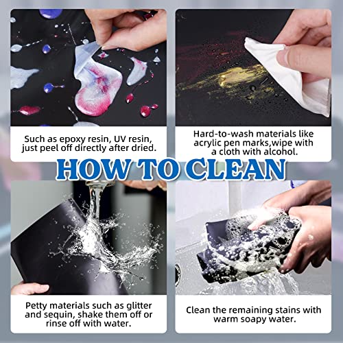 LET'S RESIN Extra Large Silicone Mat for Crafts,36''x24''Nonstick &Nonskid Heat-Resistant Silicone Crafts Mat, Easy Clean&Store Multipurpose Silicone Mat for Resin, DIY Art,Paint, Clay - size: 36''x24''