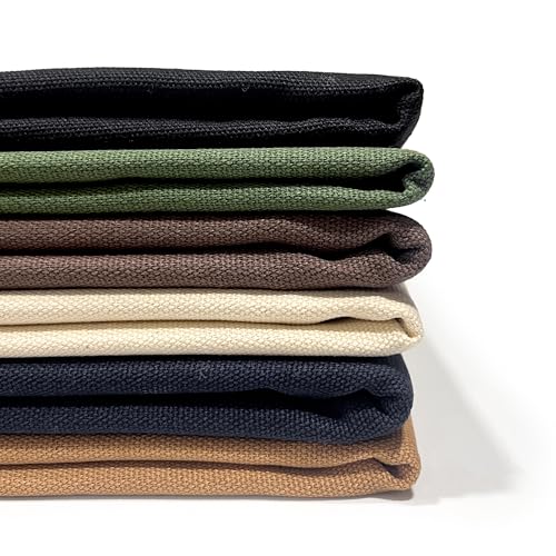 Wildarms 100% Cotton Canvas Fabric by The Yard - 59" Wide 12oz Heavy Duty Natural Duck Canvas for Sewing DIY, Tote Bags, Upholstery & Embroidery (Dark Blue, Cut by the Yard) - color: Dark Blue, size: 1-Yard Pre-Cut (Non-Continuous)