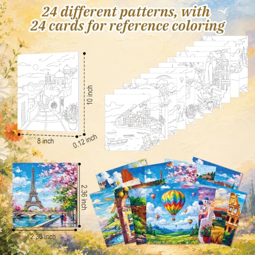 Sherr 12 Pcs Pre Drawn Canvas Pre Printed Canvas for Adults Sip and Paint Party Canvases Painting Kit for Summer Easter Mother's Day Party Favor(Natural Scenery,8 x 10 Inch) - size: 8 x 10 Inch, style: Natural Scenery,