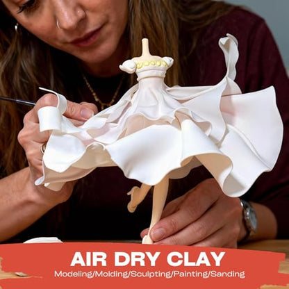Lightweight Clay - Air Dry Clay, Ultra Light & Soft, Safe & Non-Toxic, Moldable & Flexible, DIY Modeling Clay for Anime Figures, Sculpting, Molding, Creative Art Crafts (White-3 Packs) - color: White-3 Packs