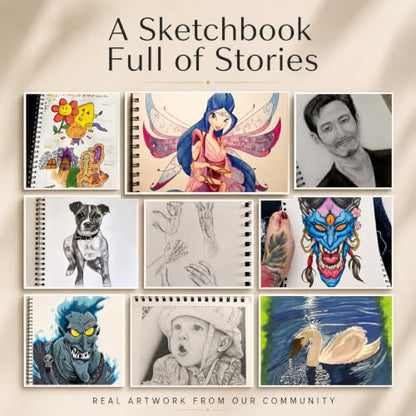 Artist’s Sketchbook Hardcover – 200GSM Very Thick Paper – Spiral Sketch Book for Drawing and Mixed Media – Sketch Pad, Art Book - 5.8 x 8.5, 40 Sheets / 80 Pages - size: 5.8 x 8.5 inches