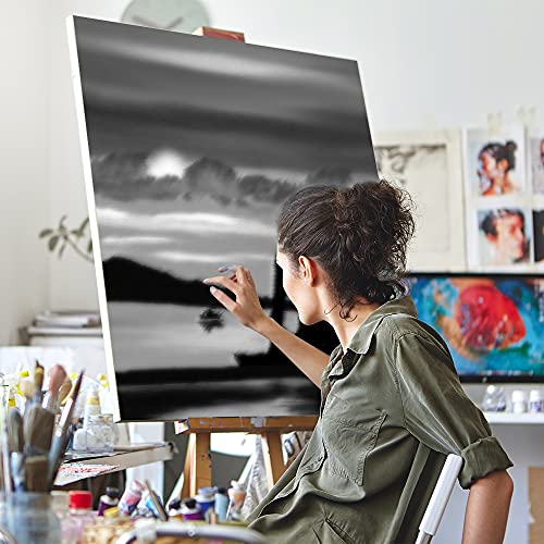 HA SHI Professional Soft Chalk Pastels for Adult Artists, Square Artist Grade Drawing Media, Black, 6 Sticks - color: Black (6 Sticks)