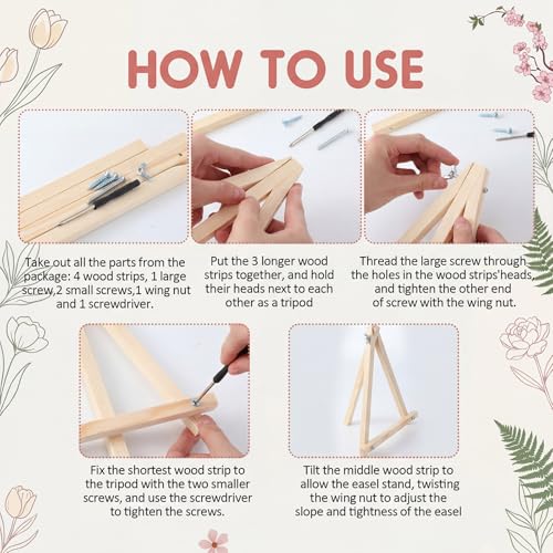 YooNotee 6 Pack Paint by Numbers Kit for Adults Pink Bookshelf Adult Paint by Number Kits for Women on Canvas Book DIY Acrylic Painting on 8x8 Inch Canvas with Wooden Easels & Brushes, Home Wall Decor - style: Bookcase