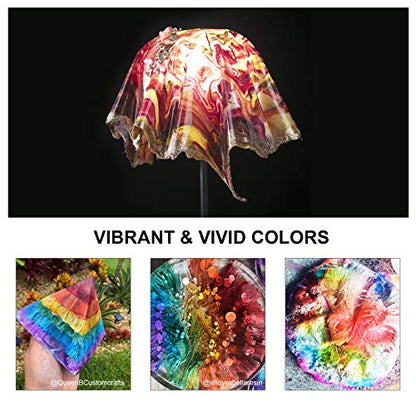 LET'S RESIN Concentrated Alcohol Ink Set, 26 Vibrant Colors (Each 0.35oz) | Alcohol-Based Resin Ink, Alcohol Paint Resin Dye for Resin Art, Tumblers, Resin Epoxy