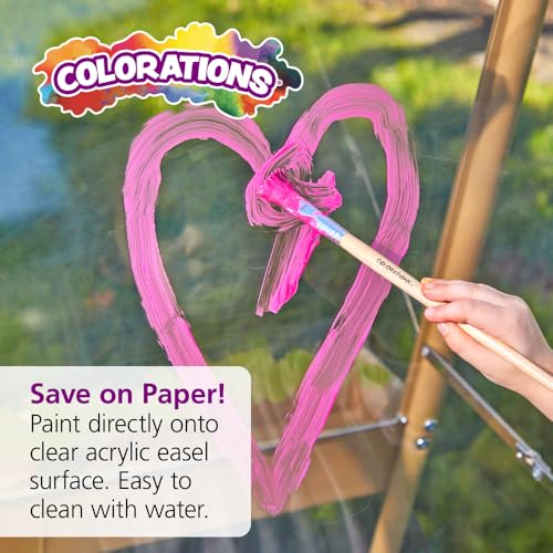 Colorations 2-Way Indoor/Outdoor Acrylic Panel Easel - style: 2-Station, Tan