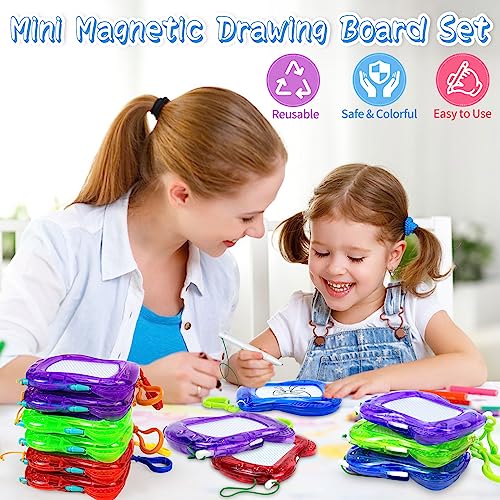 36 Pack Mini Magnetic Drawing Board (6 Colors), Kids Party Favors Backpack Keychain Doodle Drawing Boards, Erasable Sketch Board Writing Pad for Boys Girls Classroom Supplies Goodie Bag Stuffers - style: 36Pcs