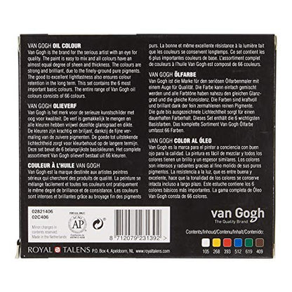 Van Gogh Oil Color Paint, 6x20ml Tubes, Starter Set - color: General Selection, Standard Set, size: 4.06 Fl Oz (Pack of 1)