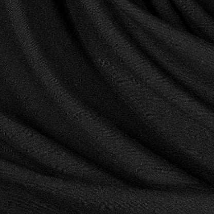 FabricLA Rayon Jersey Spandex - 4 Way Stretch - 58/60" Inches (150 CM) Wide - Medium to Heavy Fabric 240gsm - Black, 1 Continuous Yard - color: Black, size: 1 Yard Pre Cut