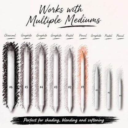 Fulmoon 288 Pcs Blending Stump and Tortillion Set Paper Art Blenders for Drawing Sketch Shading Pencil Oil Pastel Blender Tools Drawing Supplies for Artists Students and Beginners (Assorted) - style: Assorted