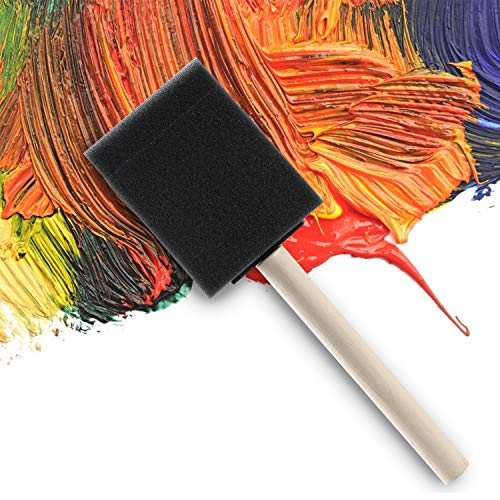 Bates Foam Paint Brushes, 2-Inch, 100 Pack - Sponge & Foam Brushes for Painting, Staining & Mod Podge - color: Black, size: 2 inch, 100 Pack