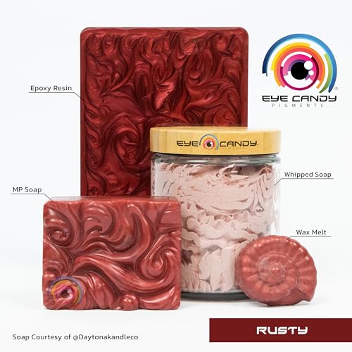 Eye Candy Premium Mica Powder Pigments | Multipurpose DIY Arts and Crafts Additive | Acrylic, Woodworking, Bath Bombs, Resin, Epoxy, Soap, Fishing Lures (Rusty) - color: Rusty