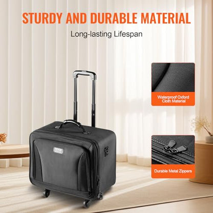 VEVOR Makeup Train Case Professional Makeup Storage Organizer Box Make Up Carrier for Women and Girls - style: Rolling Makeup Bag