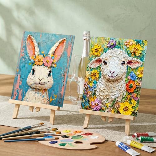Sherr 12 Pcs Pre Drawn Canvas Pre Printed Canvas for Adults Sip and Paint Party Canvases Painting Kit for Summer Easter Mother's Day Party Favor(Cute Animals,8 x 10 Inch) - size: 8 x 10 Inch, style: Cute Animals