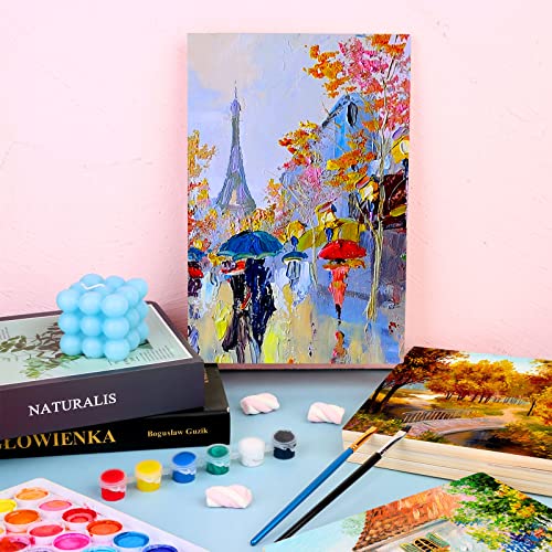 15 Pack Unfinished Wood Canvas Panels Kit 11.8x7.9 Inch Wooden Panel Boards Wood Paint Pouring Panels Wooden Canvas Panels Boards for Painting, Pouring Art, Crafts