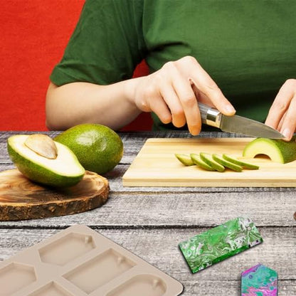 Epoxy Resin Molds, 1 Pcs Silicone Molds for Crafts, Resin Keychain Mold Rectangle Rhombic Elliptical Casting Mold with Hanging Holes for Jewelry Making DIY Handicrafts Pendant Decoration, Grey