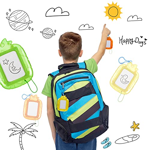Outus 24 Pcs Mini Magnetic Drawing Boards Goodie Bags Stuffers for Kids Backpack Keychain Clip Drawing Board Erasable Sketch and Painting Pad for Classroom Rewards Party Favors (Pineapple) - style: Pineapple