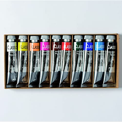 Maimeri Classico Fine Art Oil Paint Set, 10 x 20ml Assorted Colours, Ideal for Professional Artists