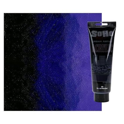 Soho Urban Artist Heavy Body Acrylic Paint - 250 ml Tube - Dioxazine Violet Hue - Thick, Rich Color, Excellent Coverage, Professional Quality - Artists Acrylic Paint - color: Dioxazine Violet Hue, size: 8.45 Fl Oz (Pack of 1)