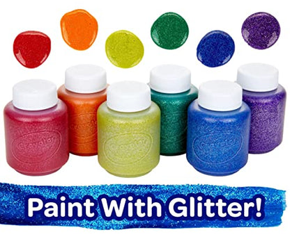 Crayola Washable Kids Paint, 10 Neon Paint Colors, 2 Oz Bottles, Gift
